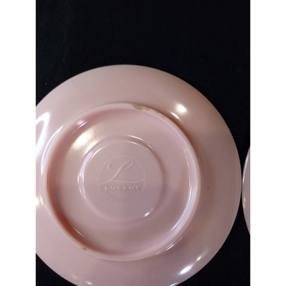 Lucent Dinnerware Vintage Pale Pink Small Plates 6" -SCUFFS,‎ MARKS (9d2) - Picture 5 of 7